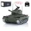 New Tongde M24 Chaffee 1/16 RC Light Tank Infrared Combating System Upgraded Wheels Radio Control Panzer Vehicle for Boy TH24485 1