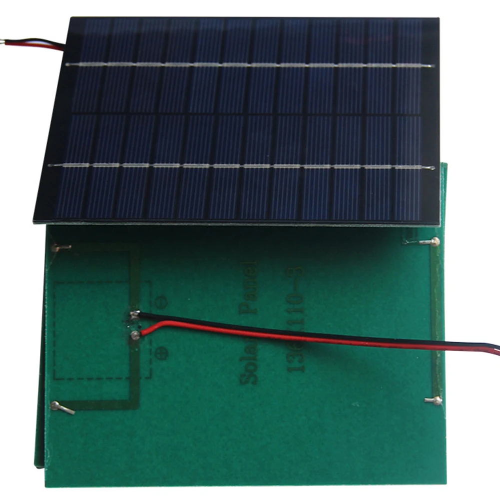 2W 12V Solar Panel Portable Solar Battery Charger 110X136MM Small Power Emergency Panel Outdoor Solar Cell for Camping