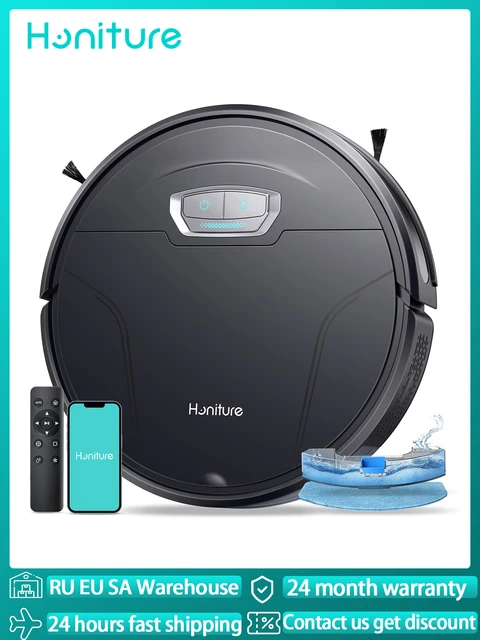 HONITURE Robot Vacuum Cleaner, G20 Robot Vacuum and Mop Combo 3 in 1,  4000pa Strong Suction, Self-Charging, App&Remote&Voice Control, Compatible  with