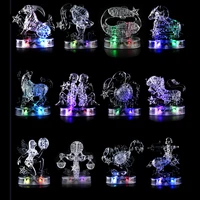 DIY 12 Constellation Puzzle LED Light 3D Crystal Puzzle Exquisite Gifts for Children and Adults Education Puzzle Creative Toys 1