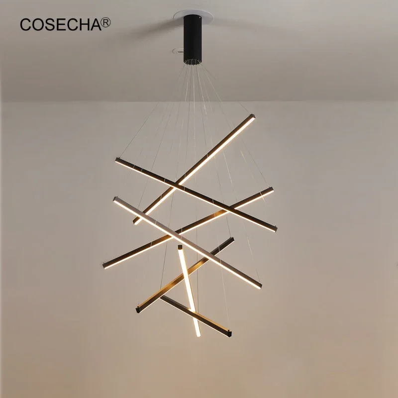 

Modern Led Chandelier For Living Room Black Lights For Dining Room Dimmable Suspension Contemporary Kitchen Bedroom Chandelier