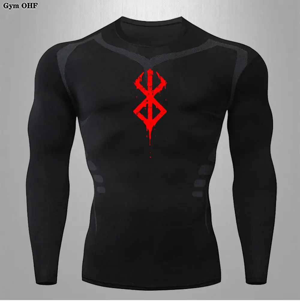 Berserk Anime Quick Dry Men's Compression T-Shirt - Summer Short Sleeve Sports Top