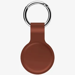 Premium Silicone Protective Sleeve for Airtags - Anti - Scratch Keychain Holder (Brown)