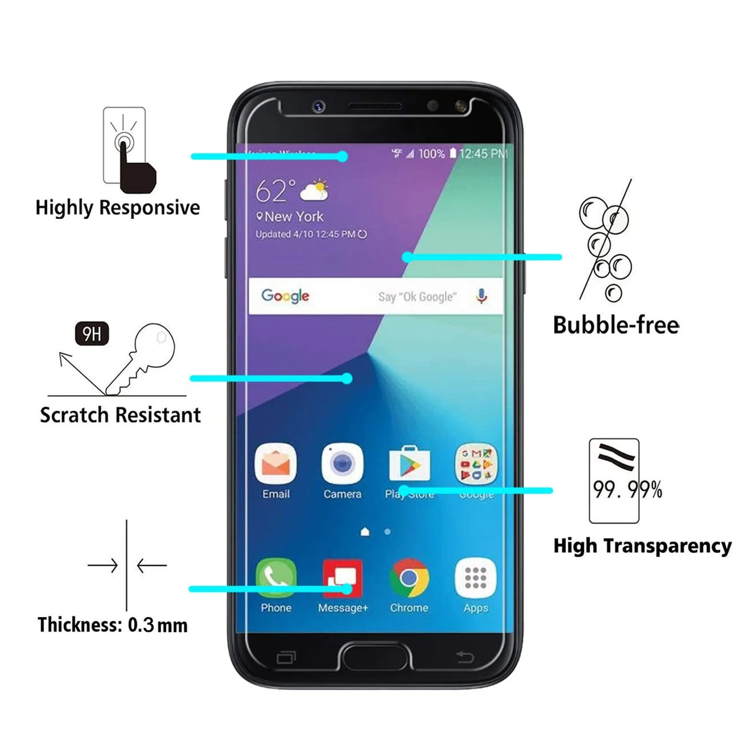 2/4Pcs Screen Protector Glass For Samsung Galaxy J3 2016 2017 Pro J320 J330 Tempered Glass Film