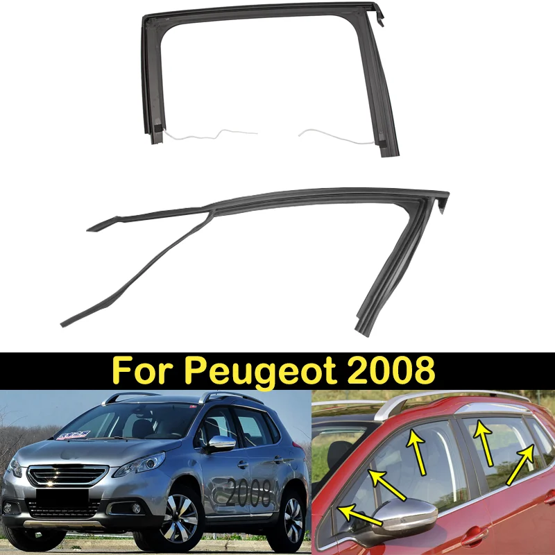 Door mud groove rubber strip For Peugeot 2008 Car