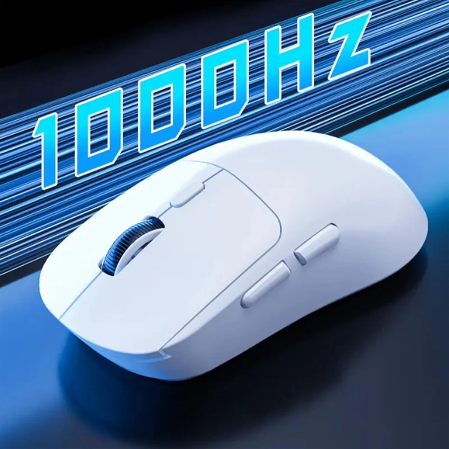 Wireless Gaming Mouse White Wireless Gaming Esports Mouse 55g 26000DPI 6 Buttons Optical PAM3395 For Laptop PC