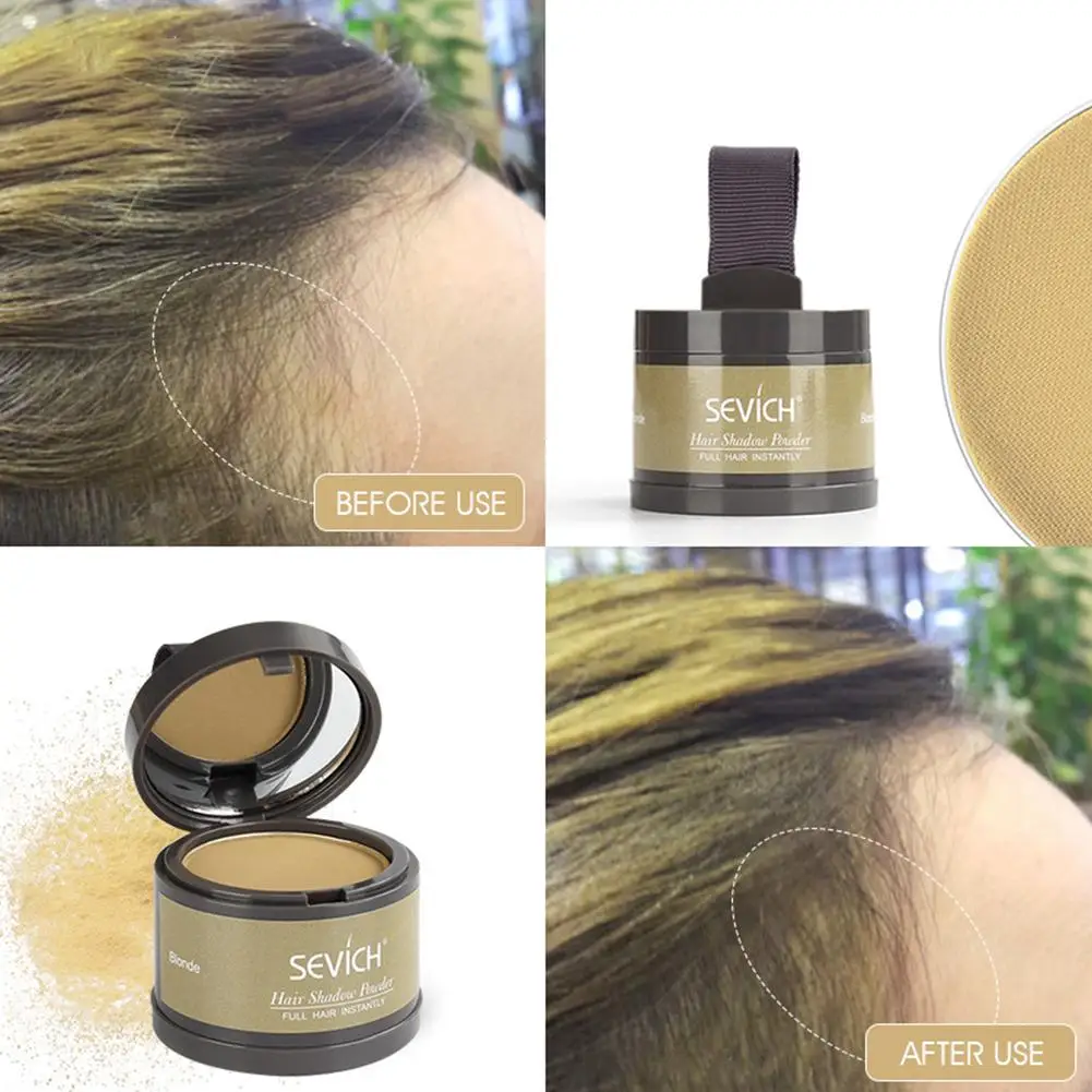 1PC Hairline Repair Filling Powder With Puff Sevich Fluffy Thin Powder Pang Line Shadow Forehead Hair Makeup Concealer