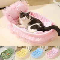 Cat Nest Macaroon Colour Small Dog Kennel Removable Washable Four Seasons Universal Soft Warm Dopamine Cats Nests Pet Winter