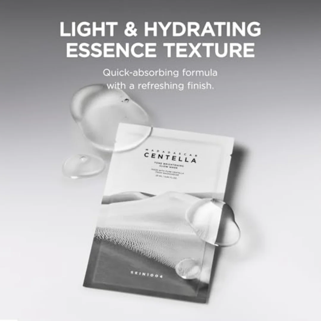 Centella Radiance & Hydration Glow Mask Set - Brightening Face Masks for Dull Skin & Dark Spots