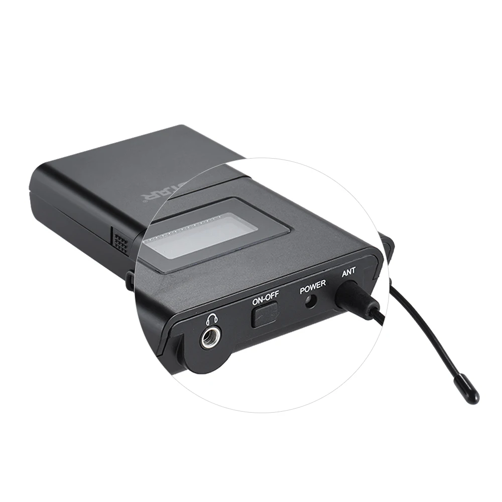 TAKSTAR WPM-200R UHF Wireless Audio System Receiver LCD Display 6 Selectable Channels 50m Transmission Distance Headphones