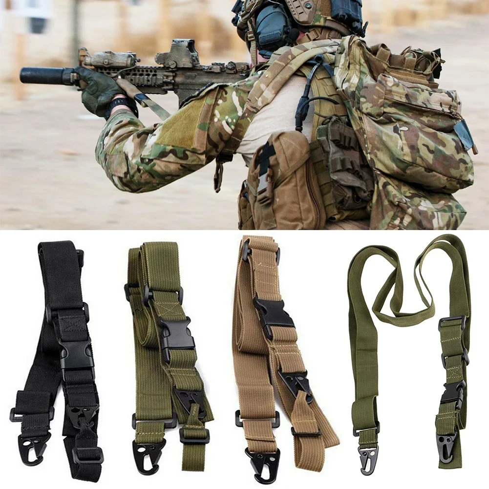 Tactical Gun Sling Shooting Adjustable 1/2/3 Point Bungee Airsoft Rifle Strapping Belt Hunting Hiking Accessories gun sling