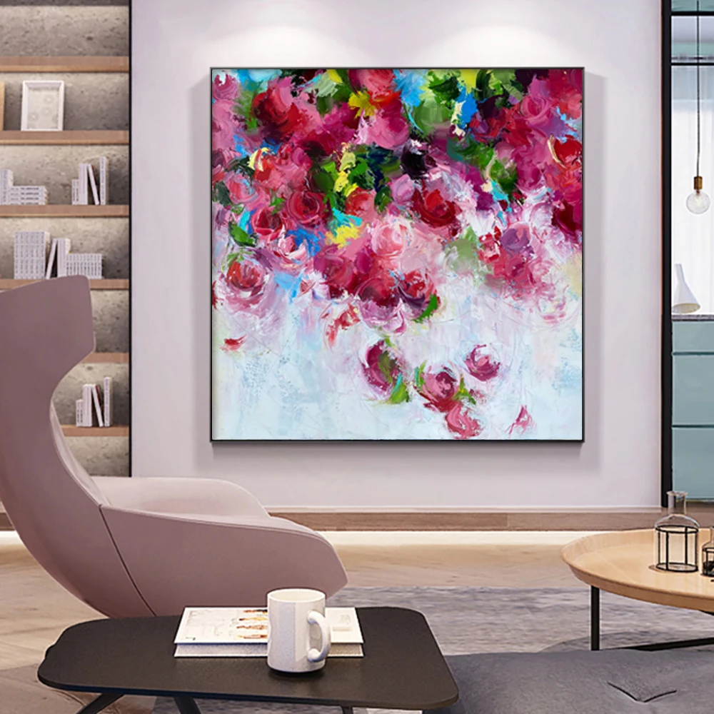 Hand Painted Canvas Oil Painting Cuadros Grandes Modern Abstract Salon Bar  Home Bedroom Wall Art Decorationmural