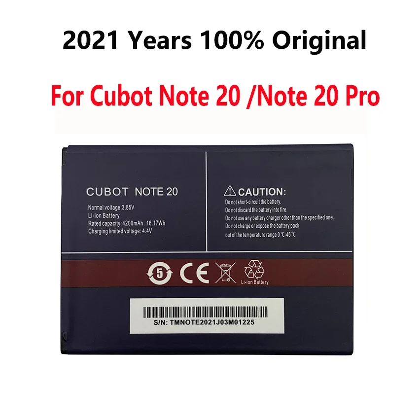 100% Оригинальный аккумулятор 4200 мАч для Cubot Note 20 /Note 20 Pro мобильный телефон высококачественные сменные батареи аккумулятор