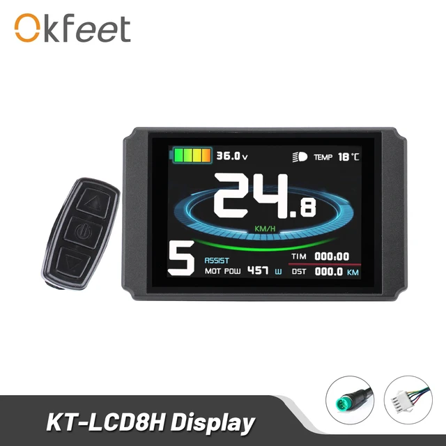 Okfeet KT hosp8H eBike LCD Affichage Vélo Électrique hosp8H KT hosp3 Affichage KT-LCD pour Vélo Électrique LCD 1