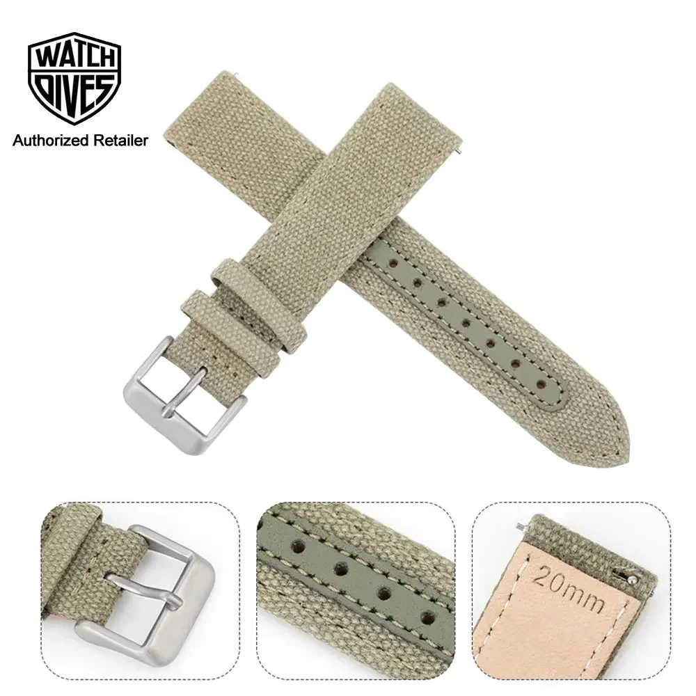 Cinturino per orologio in tela intrecciata in nylon - Sgancio rapido