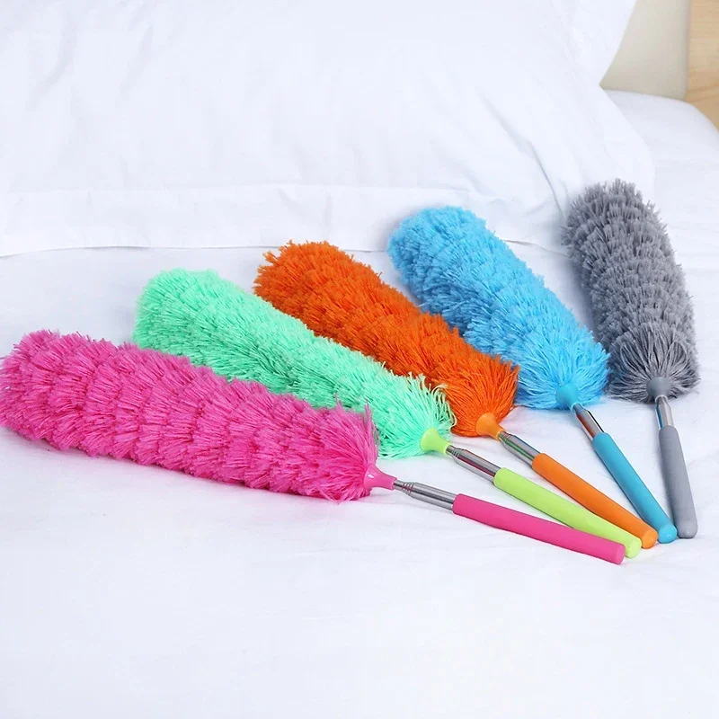 Electrostatic Dust Duster Telescopic Flexible Stainless Steel Microfiber Dust Brush Cleaning Duster