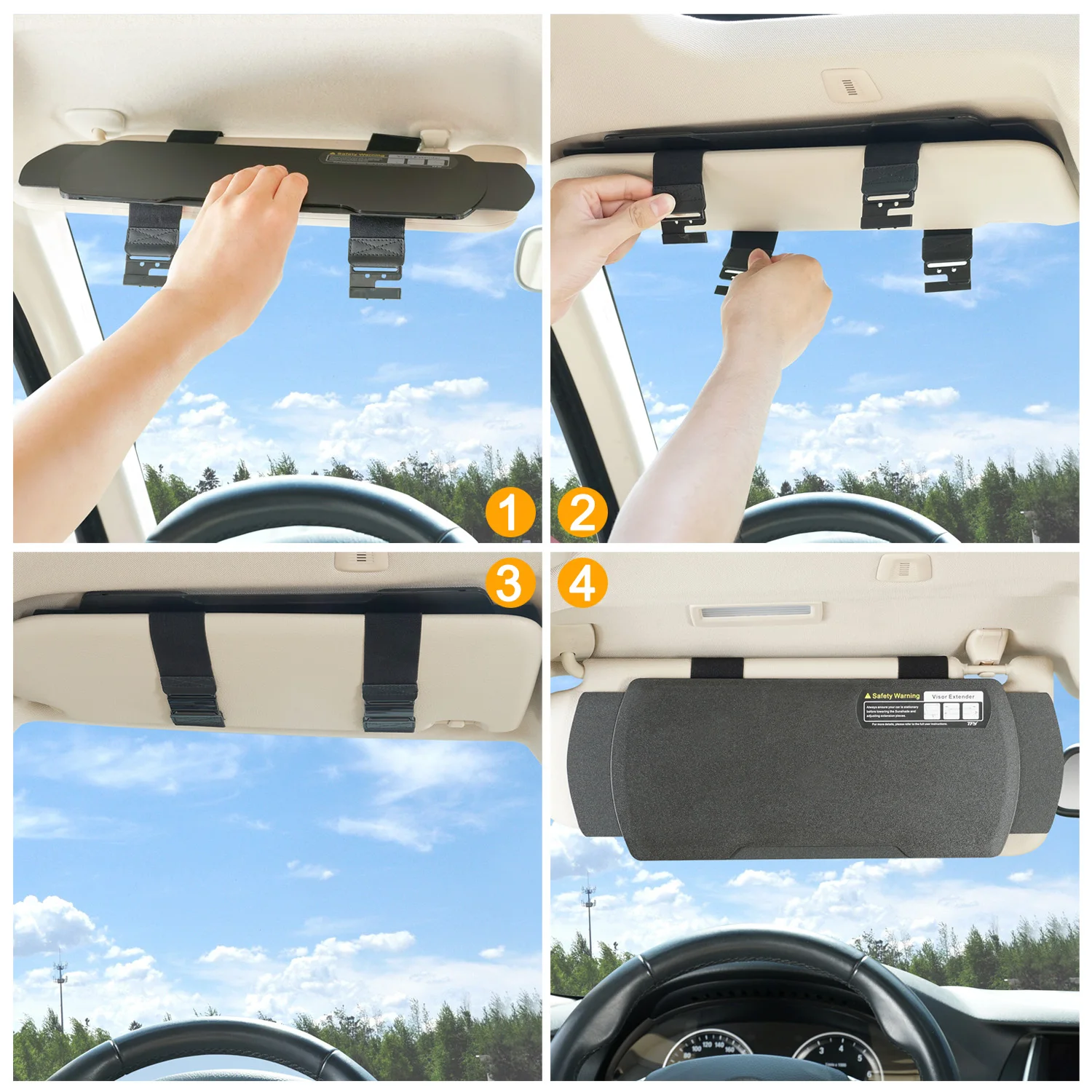 Auto Sonnenblende Extender Versenkbare Anti-glare Sun Blocker Auto Fenster  Sonnenschirm und UV Rays Blocker Universal für Autos zubehör - AliExpress