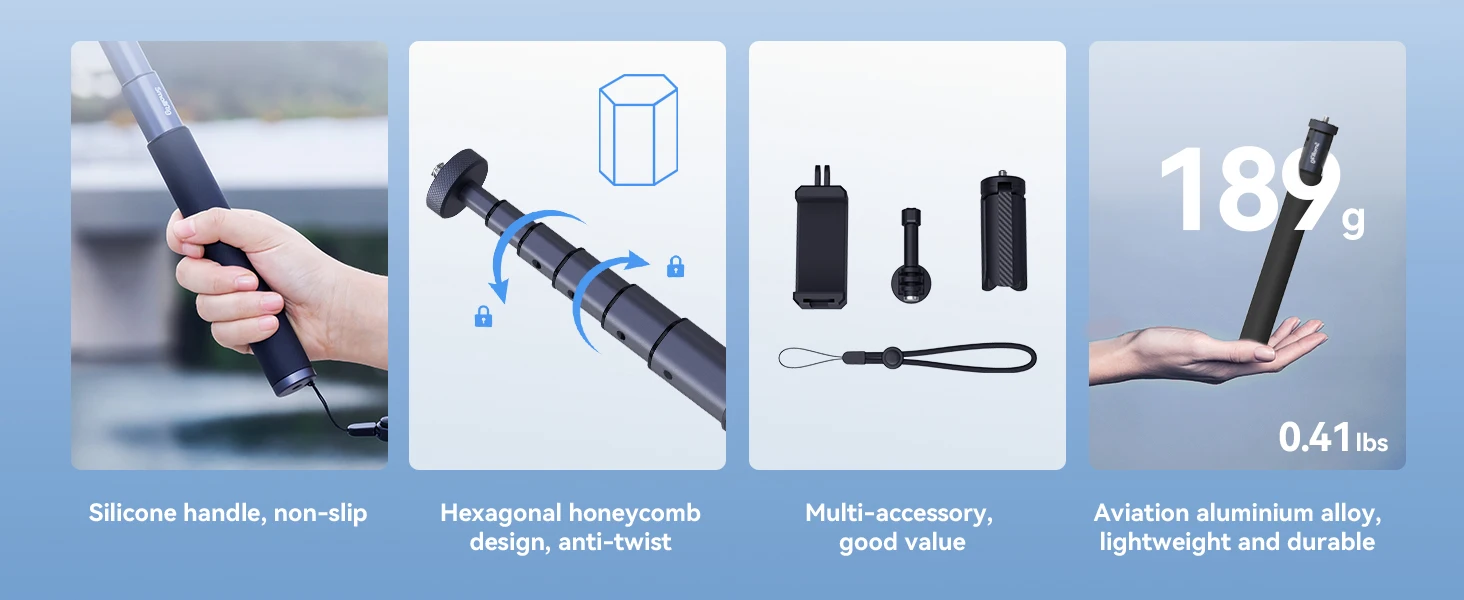 SmallRig Selfie Stick Support for Action Cameras for Insta360 Handheld Extended