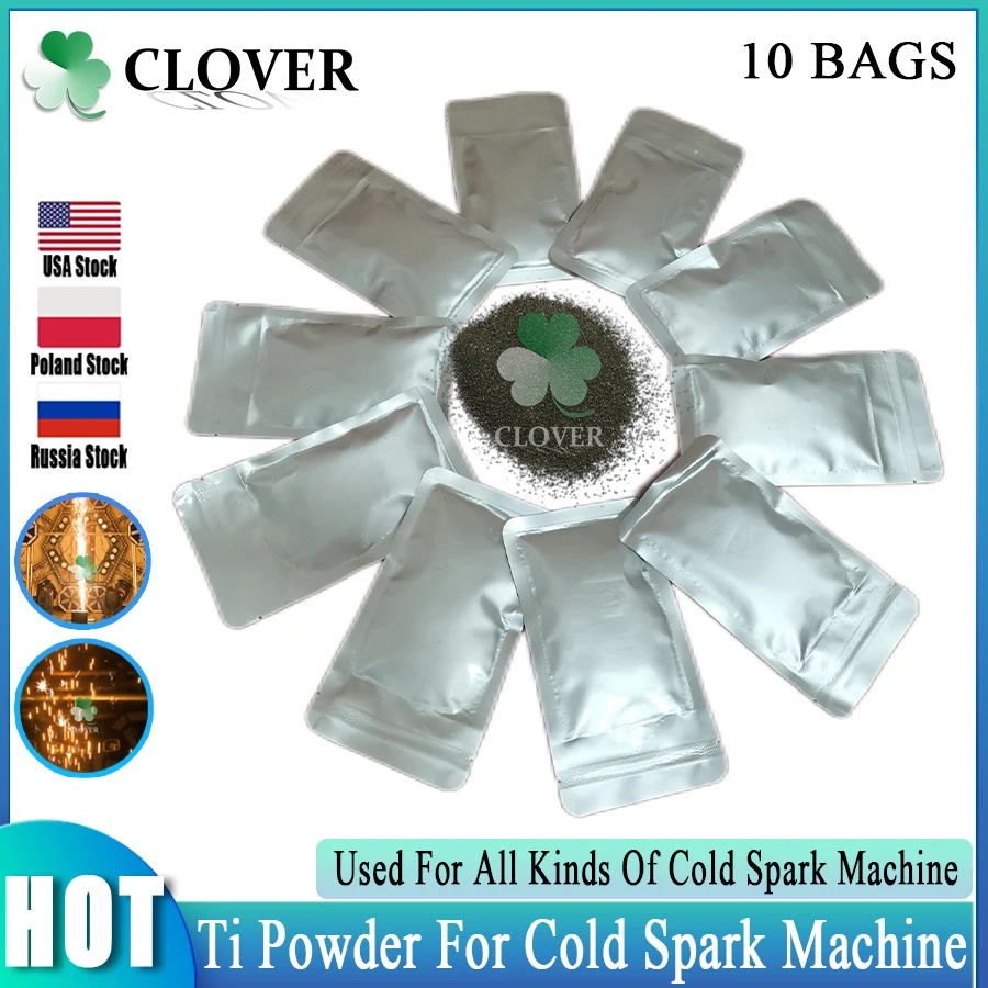1 ~ 10 Sacchetti 200G Ti Polvere Cold Spark Machine 600W Spark Machine 750W Fountain Sparkular Machine Consumabili Ti Powder Card