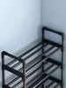 Black Elevated Shoe Rack Small  Simple Multi-layer Shoe Cabinet Home Entrance Rental Housing Dormitory Storage Rack New 2023 1