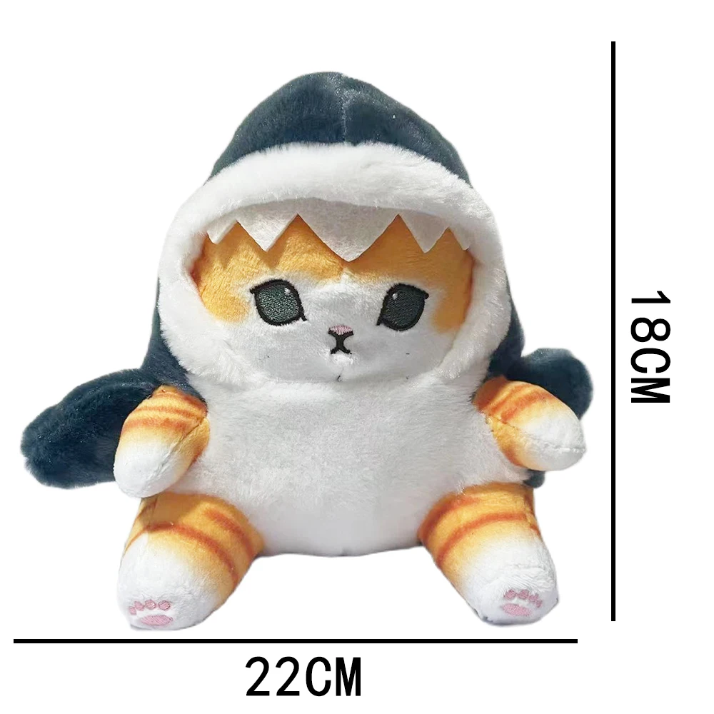 Cute Shark Cat Fried Shrimp Cat Plush Doll Pendant Doll Beautiful Room Car Bag Decoration Pendant Opening Holiday Gift