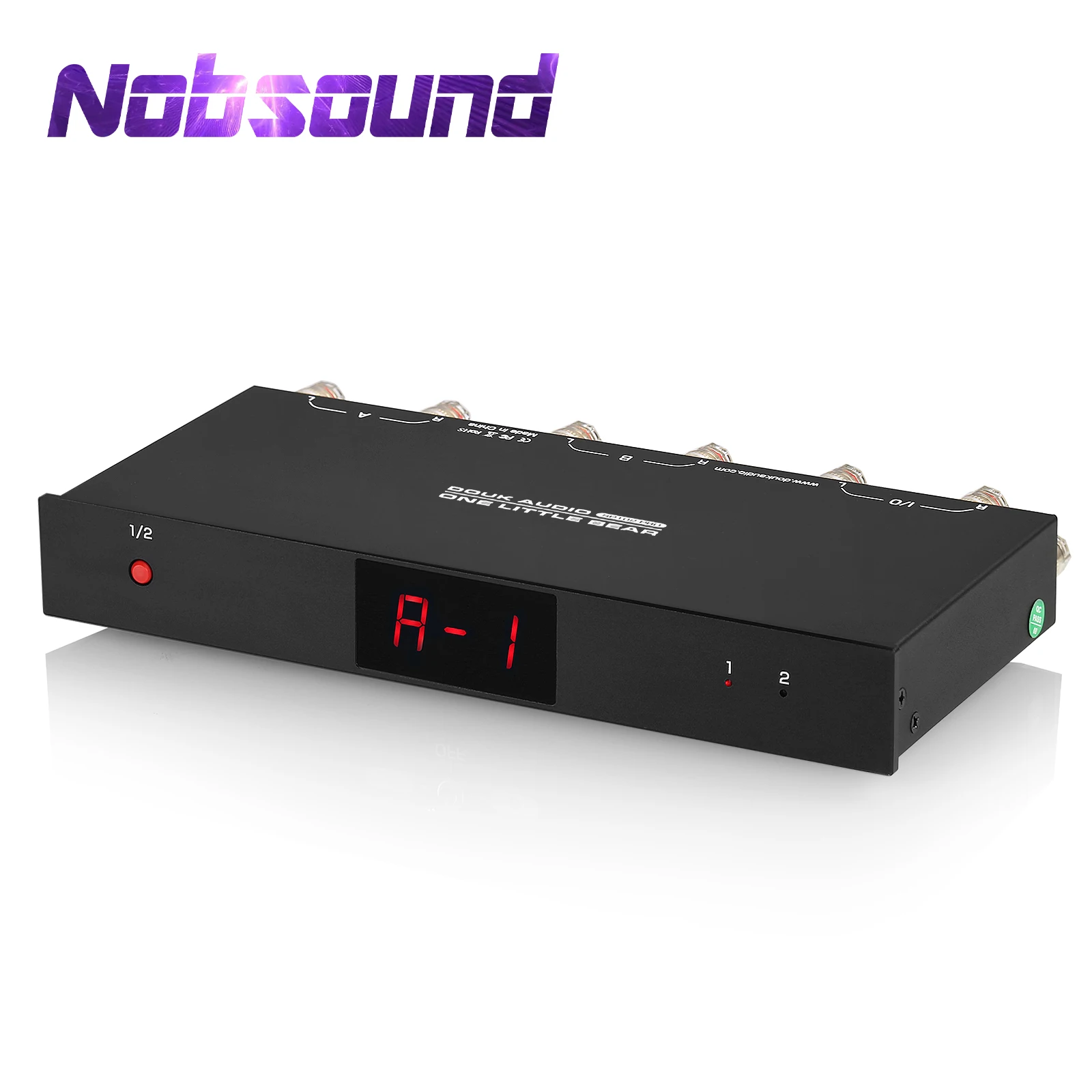 Pro 21-in12-out Amplificador Divisor de Áudio Seletor Passivo Display Led Remoto Nobsound-sp102