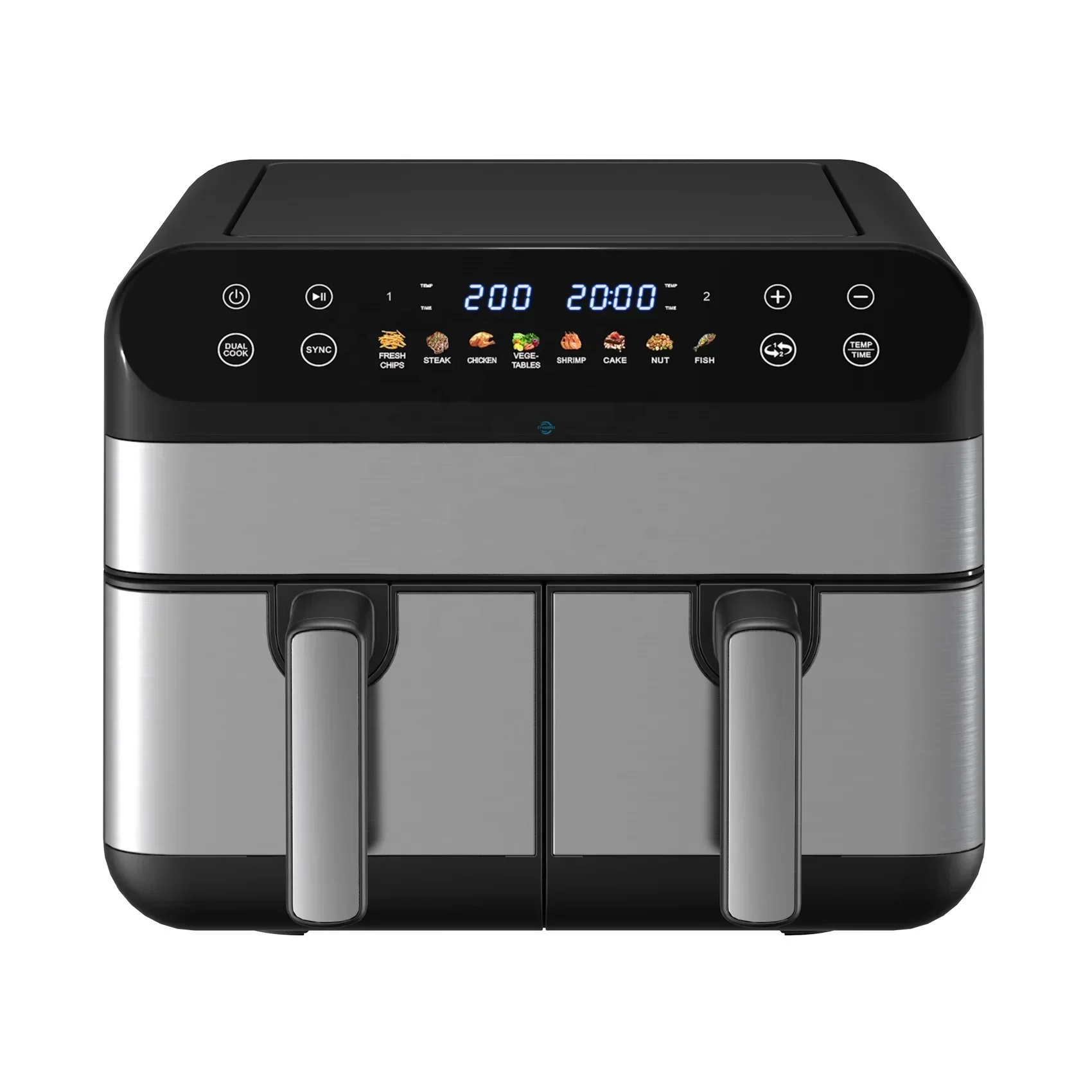 Double 4.5L Cooking Baskets Deep Hot Selling Nonstick Chips Smart Digital Electric Air Fryer for Kitchen 2