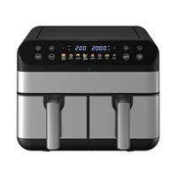 Double 4.5L Cooking Baskets Deep Hot Selling Nonstick Chips Smart Digital Electric Air Fryer for Kitchen 2
