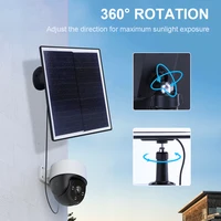 Panneau solaire suspendu 20W 5V, Port Micro USB et USB-C, chargeur de panneau solaire, panneau de charge solaire étanche IP65 pour caméra de sécurité 4