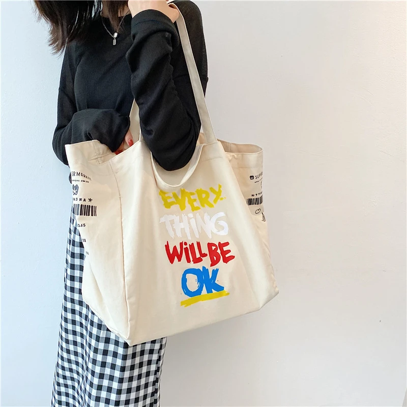 Extra Large Women Big Canvas Shopping Bag Cotton Cloth Tote Grocery Bag