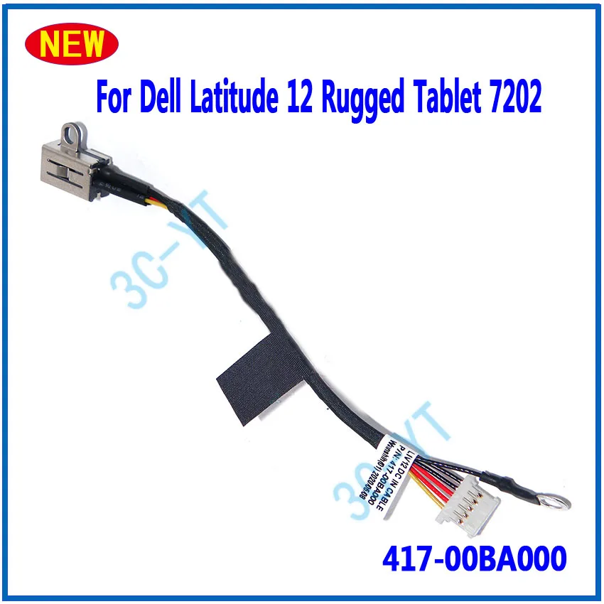 

1PCS New Laptop DC Power Jack Cable Power Cable Socket For Dell Latitude 12 Rugged Tablet 7202 417-00BA000