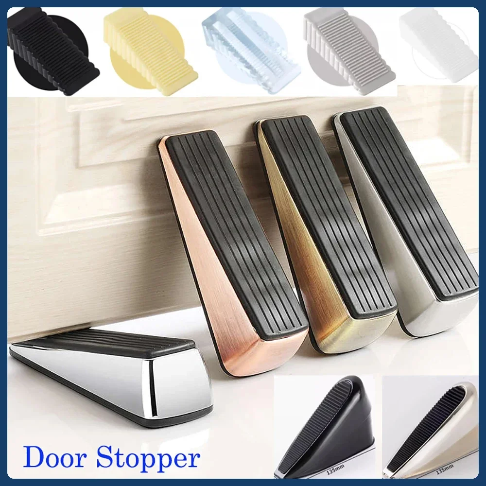Door Bottom Stopper Reusable Shock Absorbent Block Wedge Door Stopper Home Office Anti-collision er Children Protection