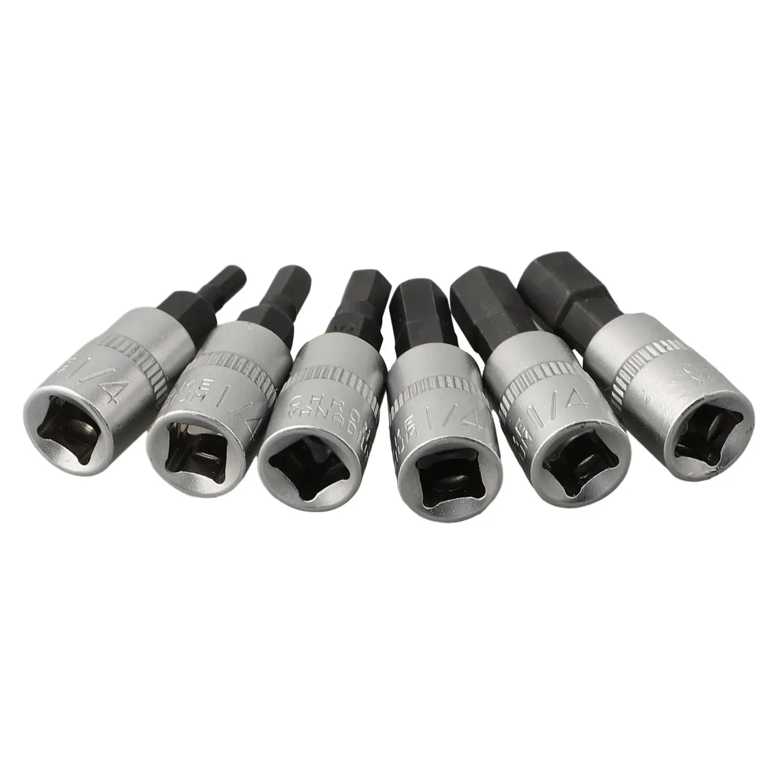 FOCMKEAS 1/4 Drive H3 Hex Bit Socket – S2 Steel, Heat Treated, 37mm Length, Chrome Plated