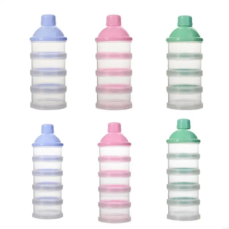 KXRD Travel Friendly Baby Milk Powder Dispenser Secure Seal Box Easy Carry Box