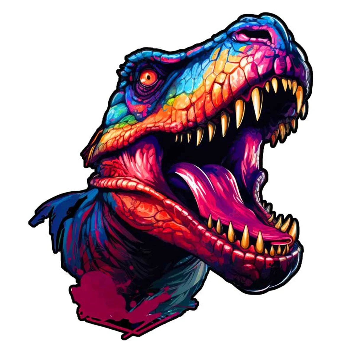 Chameleon Wooden Jigsaw Puzzles Art Unique Unicorn Animal Shaped Puzzle Diy Leisure Game for Adults Kids Family Home Decor 2