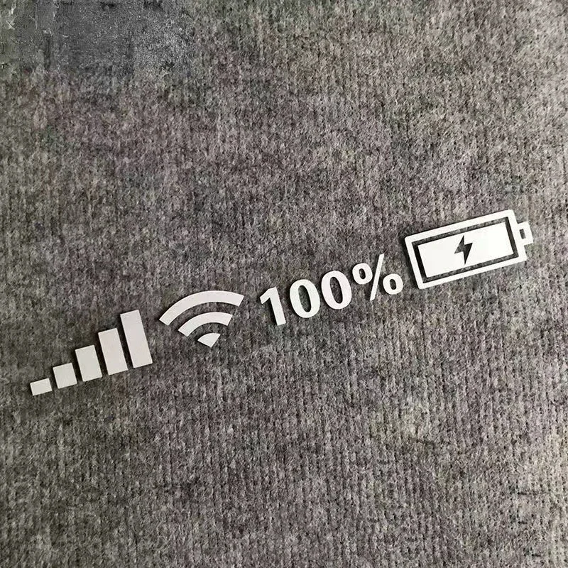 Car Reflective Stickers WiFi Power Signal Decor Accessories