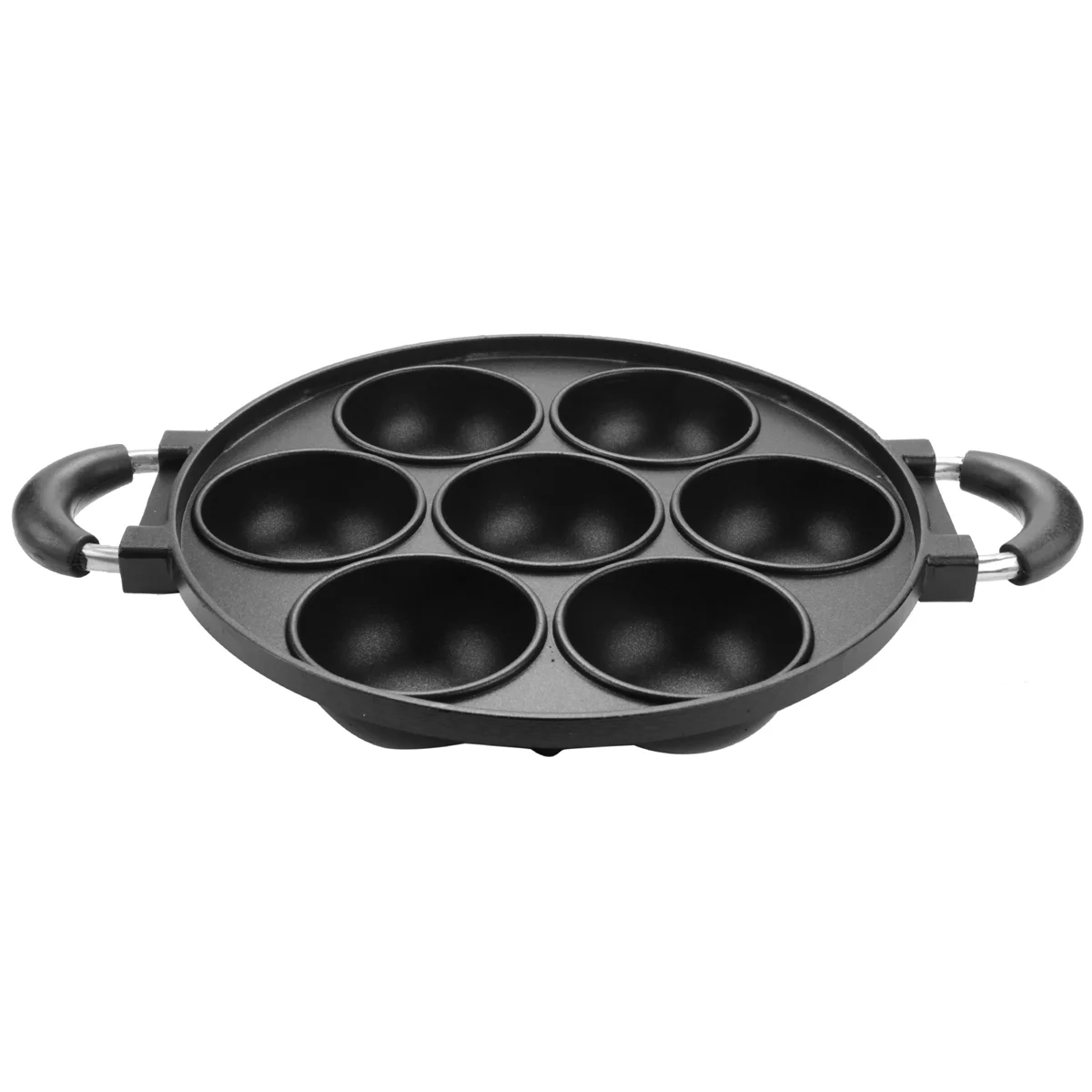 7 Hole Cooking Cake Pan Cast Iron Omelette Pan Non-Stick Cooking Pot Breakfast Egg Cooker Cake Mold Kitchen Cookware