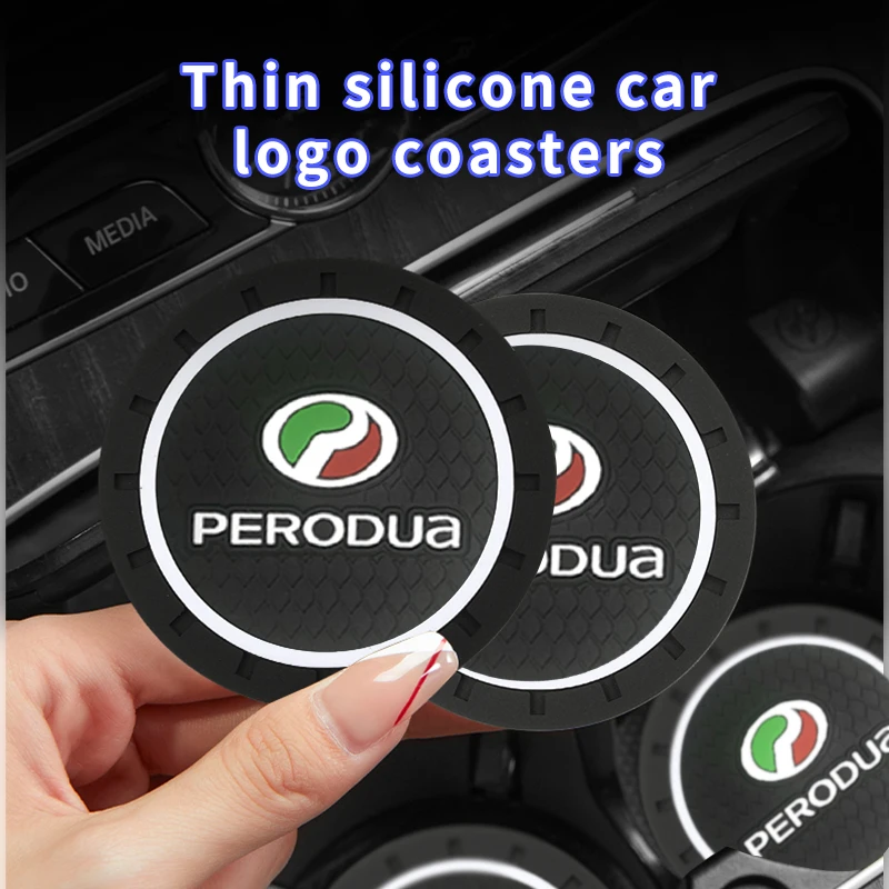 2Pcs Car Water Cup Mat Portabottiglie Per Perodua Axia Bezza Myvi Alza Ativa Aruz