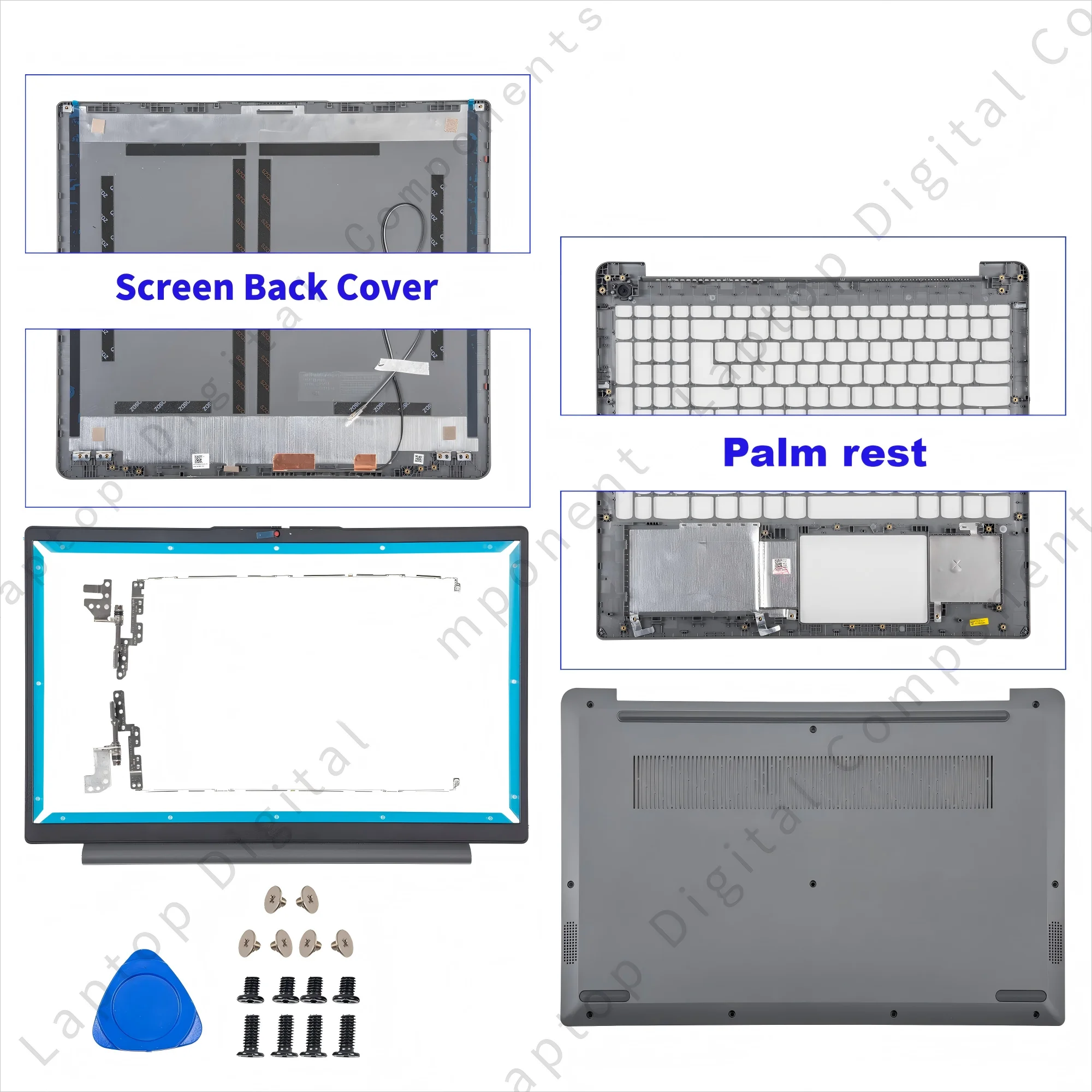 Premium Laptop Protection Set with Cover, Bezel, Palmrest, Hinges, and Touchpad