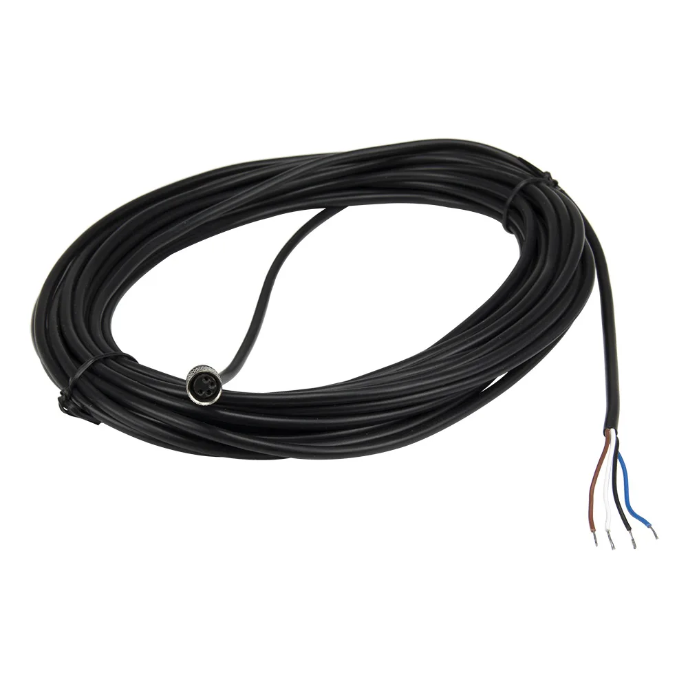 Conector de Cabo com Sensor de Proximidade Strass m8 10m Cabeça Fêmea Reta de Pinos para m8 Npn p Interruptor com Sensor de Proximidade nc