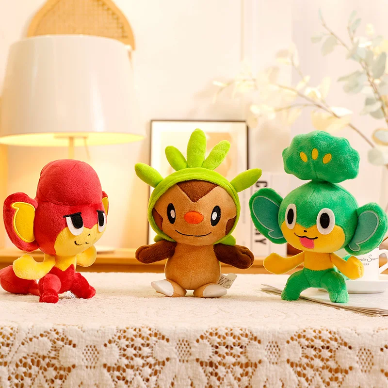 

20cm Cute Pokemon Plush Doll Pikachu Pansear Pansage Oshawott Chespin Kawaii Peluches Toys Hobbies Xmas Gifts For Children