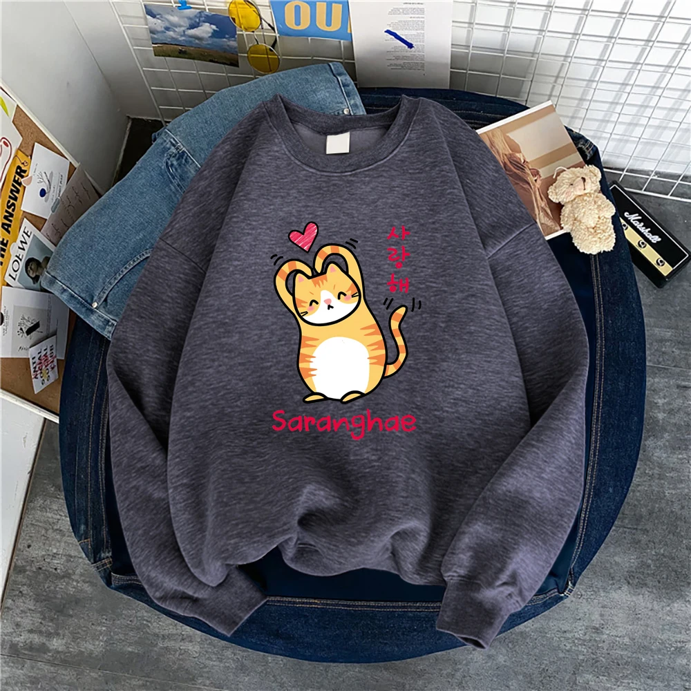 dark gray korean kawaii cat sweatshirt kitty sweatshirt