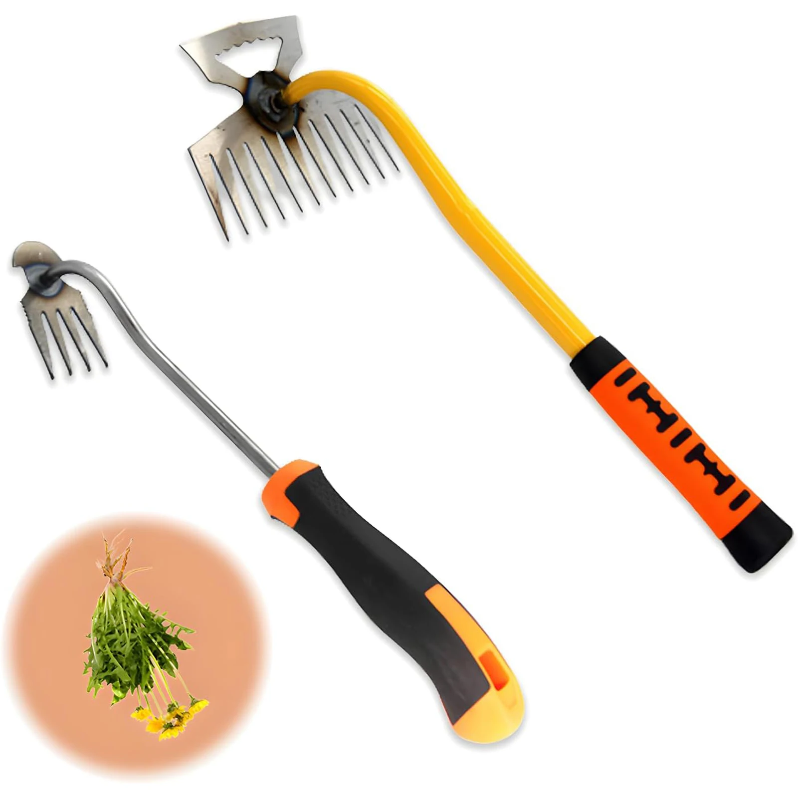

Gardening Weeding Tool Household Small Shovel Vegetable Shovel Stainless Steel Forged Weed Puller 4 Teeth Dual Purpose Weeder
