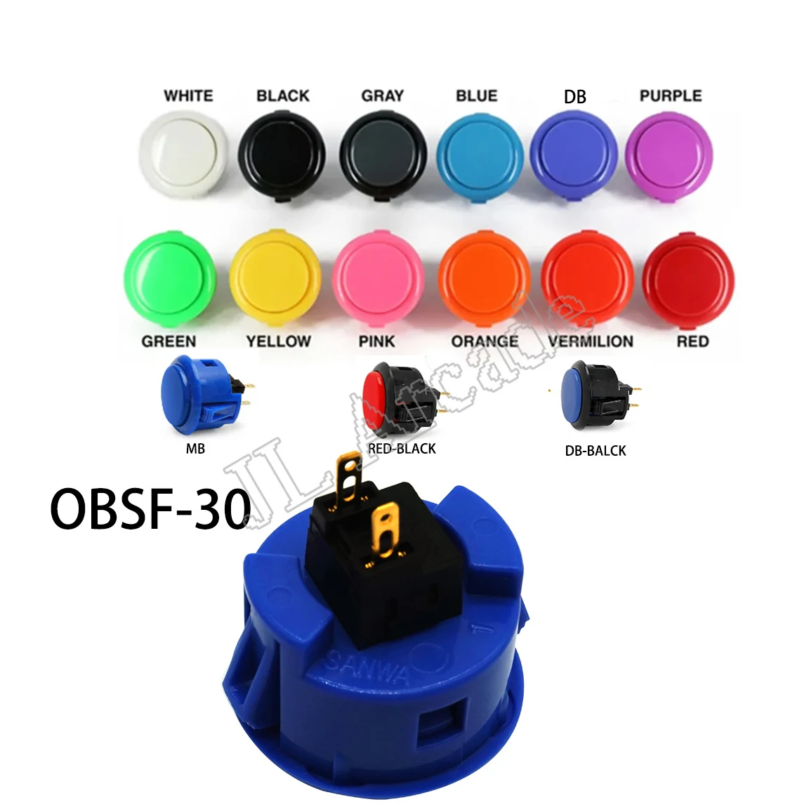 Original sanwa arcade push button Rocker sanwa 30mm button arcade push button switch OBSF-30 original 1pcs