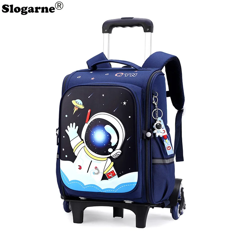 New Unisex School Bag Boys Rolling Backpack Bags Girls School Trolley Bag Wheeled Backpacks Children School Backpack with Wheels 1