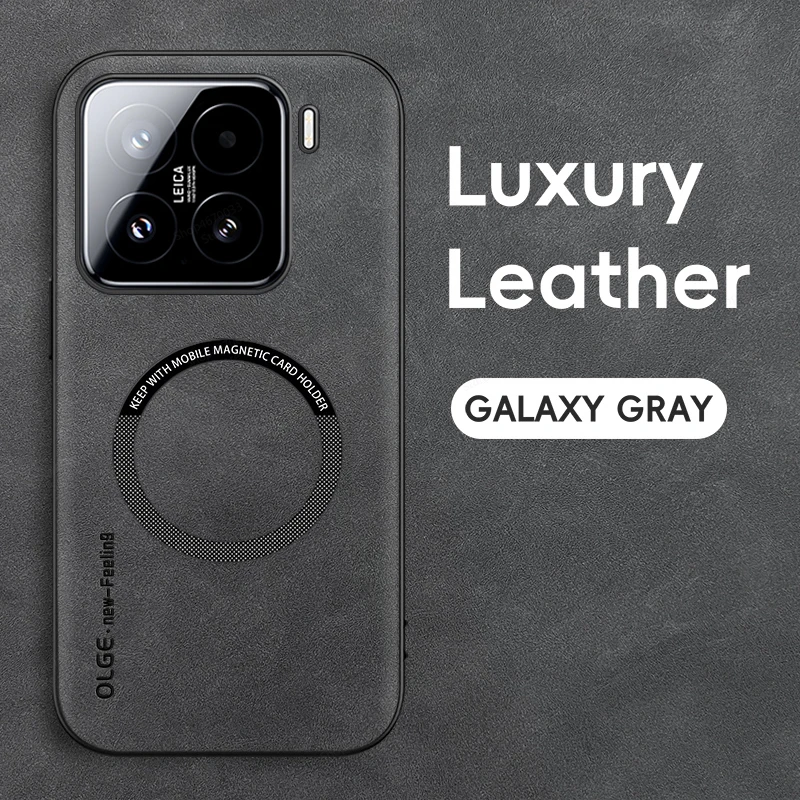 Leather Magnetic Phone Case Compatible with Xiaomi Devices