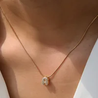 Collier délicat en Zircon avec petite lettre initiale pour femmes, plaqué or, chaîne serpent en acier inoxydable, ras du cou, pendentifs Alphabet 3