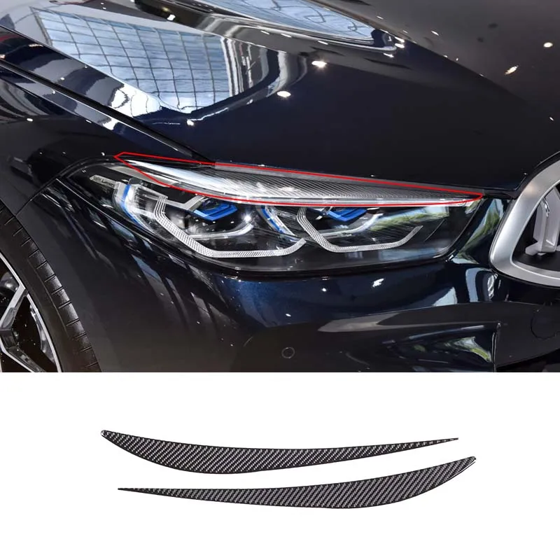 for-bmw-8-series-g14-g15-g16-2019-2022-carbon-fiber-headlights-eyebrow-eyelid-sticker-automotive-exterior-trim-accessories