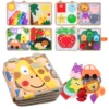 Montessori Toys Busy Book for Kids Color Shape Animal Cognition Early Education Toys Giraffe Quiet Book Fine Motor Toys 1
