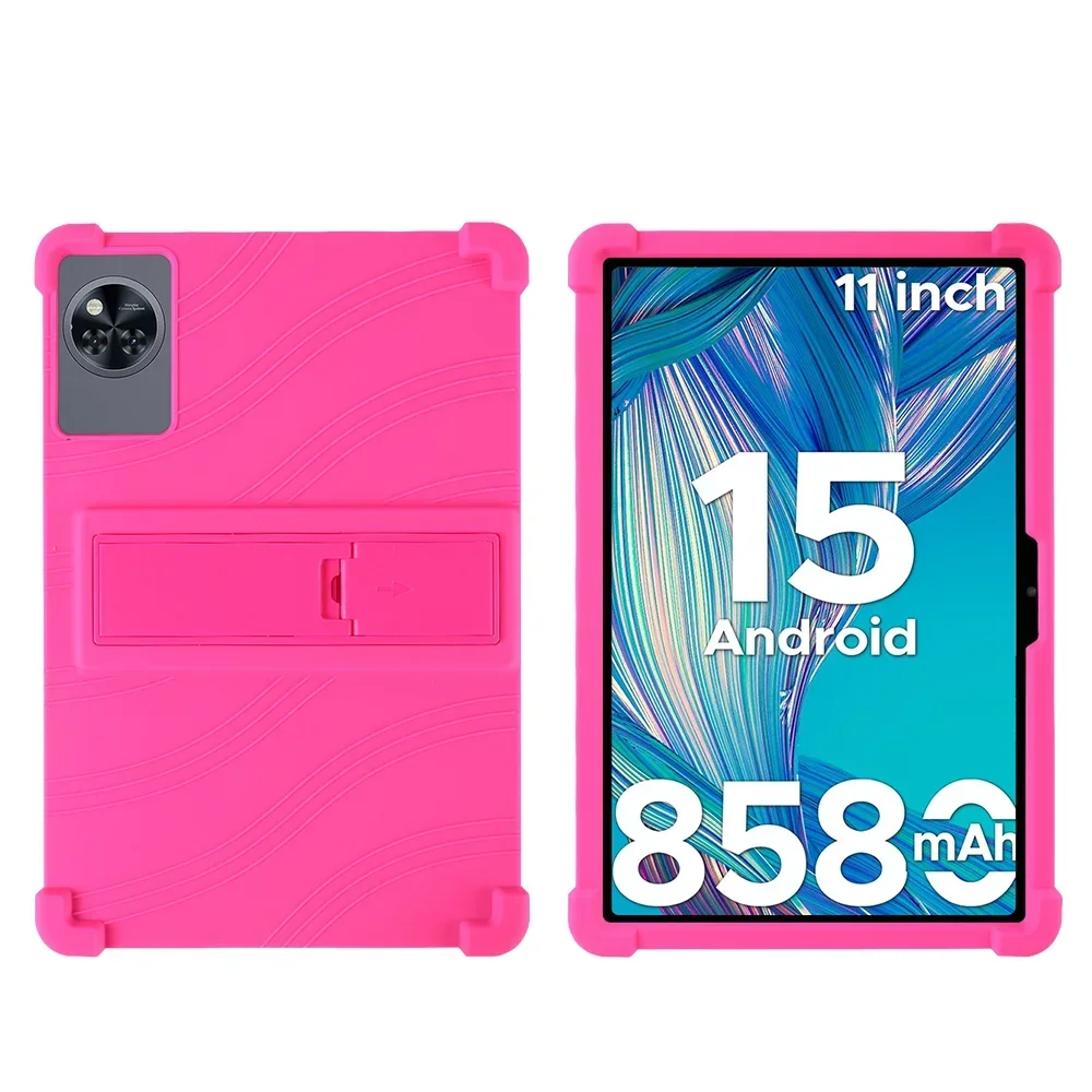 Custodia In Silicone Per DOOGEE U11/U11 Pro Tablet 11 Pollici - Cover Antiurto Con Supporto Girevole 360° E Tracolla, Viola